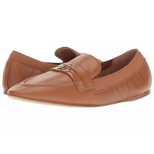 Tory Burch Jolie Stretch-Leather Loafer Tan 8